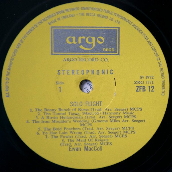 Ewan MacColl - Solo Flight (LP) - Image 3