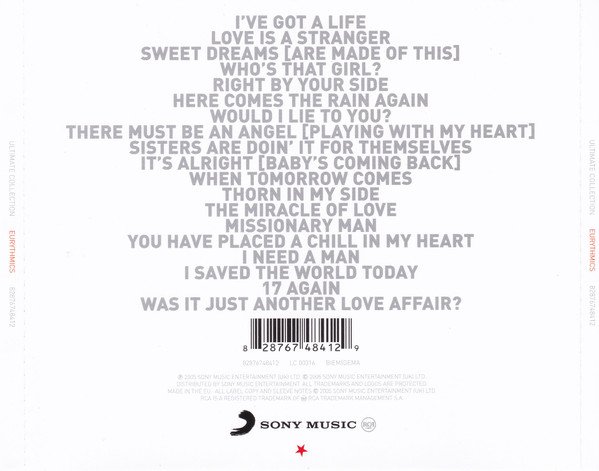 Eurythmics - Ultimate Collection (CD, Comp, RM, RP) - Image 2
