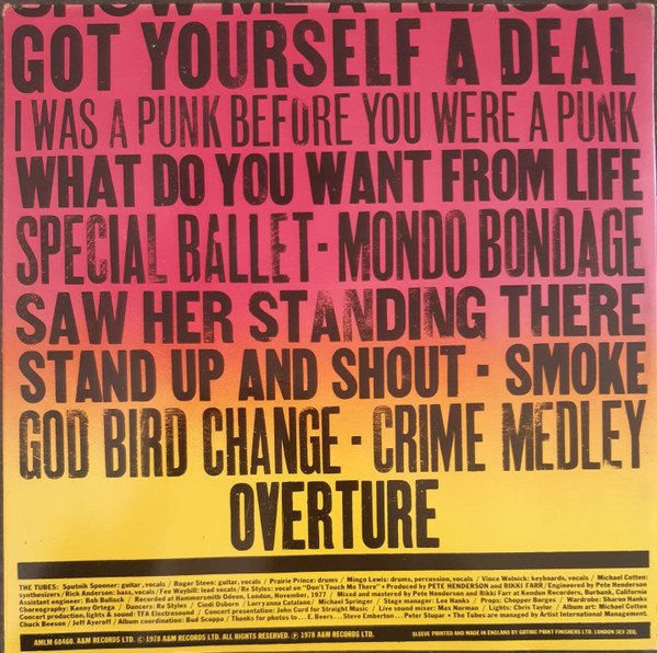 The Tubes - What Do You Want From Live (2xLP, Album) - Image 2