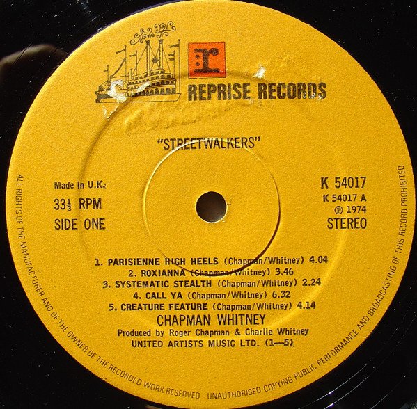 Chapman-Whitney - Streetwalkers (LP, Album) - Image 3