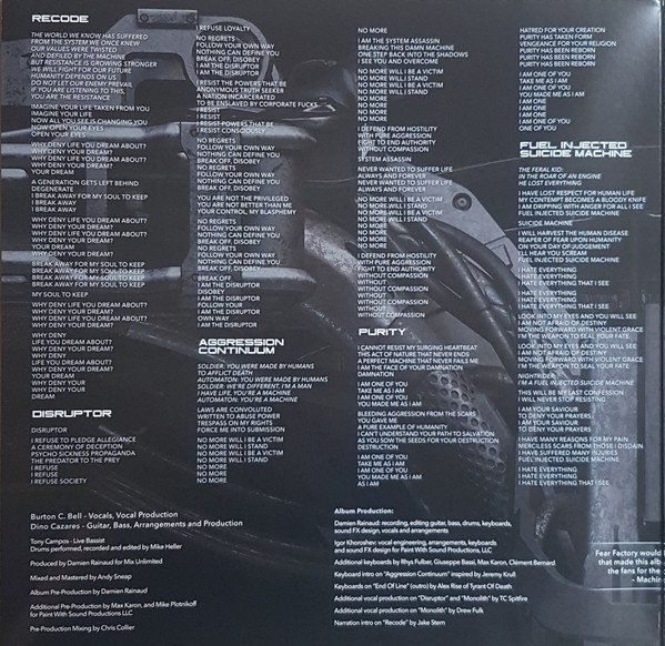 Fear Factory - Aggression Continuum (2xLP, Album) - Image 3