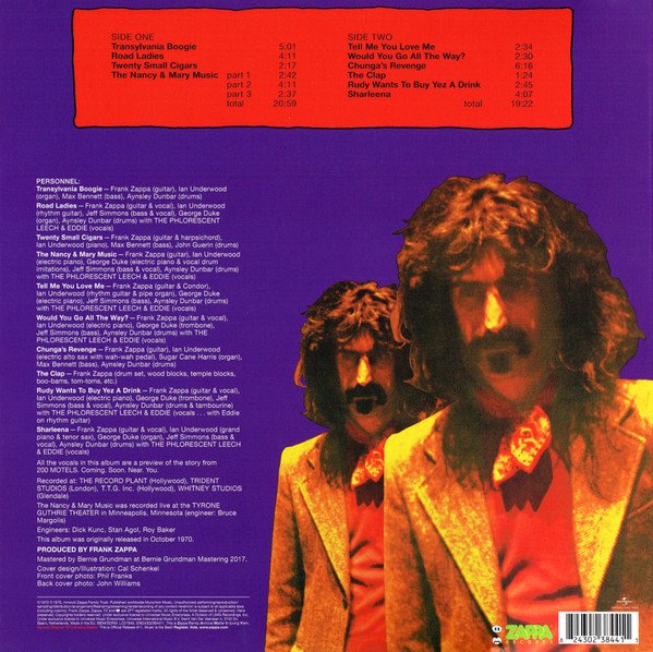 Frank Zappa - Chunga's Revenge (LP, Album, RE, RM) - Image 3