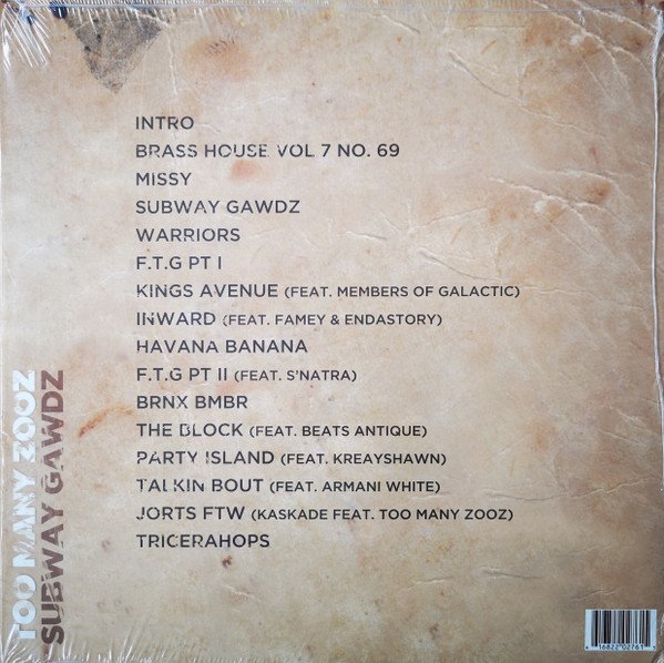 Too Many Zooz - Subway Gawdz (LP, Album, Ltd, RP, Ran) - Image 2