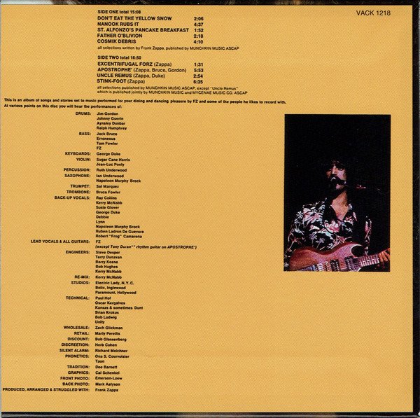 Frank Zappa - Apostrophe (') (CD, Album, Ltd, RE, RM, Car) - Image 3