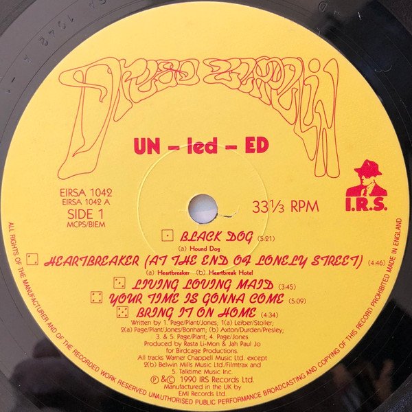 Dread Zeppelin - Un-Led-Ed (LP, Album) - Image 3