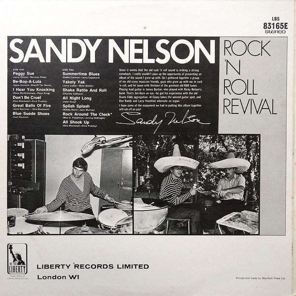 Sandy Nelson - Rock 'N Roll Revival (LP) - Image 2