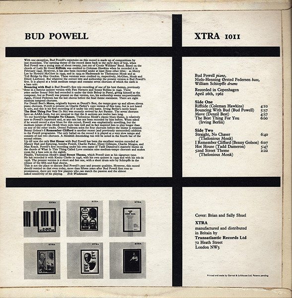 Bud Powell - Bud Powell (LP, Album, RE) - Image 2