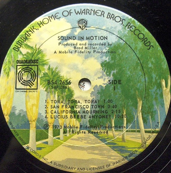 Brad Miller - Sound In Motion (LP, Album, Quad) - Image 3