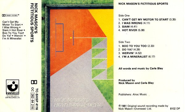 Nick Mason - Nick Mason's Fictitious Sports (Cass, Album) - Image 2