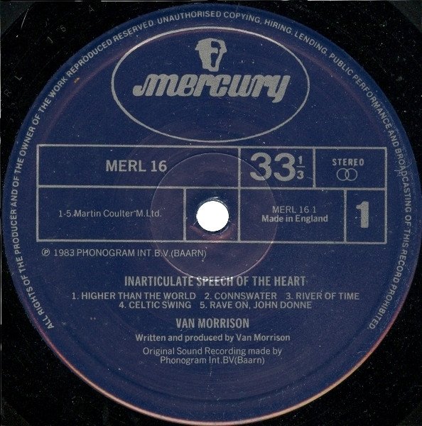 Van Morrison - Inarticulate Speech Of The Heart (LP, Album) - Image 3