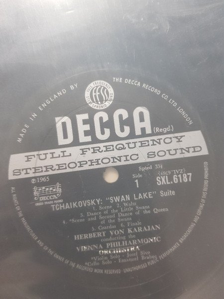 Tchaikovsky*, Karajan* : Vienna Philharmonic Orchestra* - Swan Lake & Sleeping Beauty Suites (LP) - Image 2
