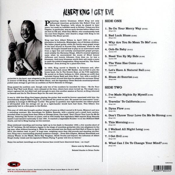 Albert King - I Get Evil (LP, Comp, 180) - Image 2