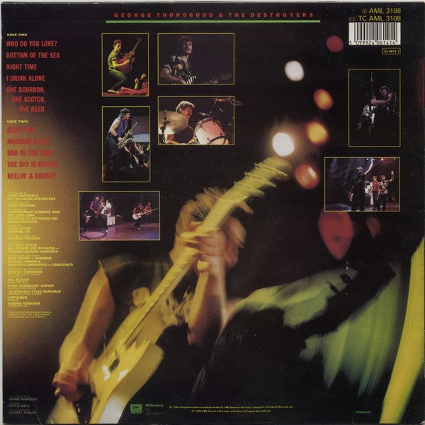 George Thorogood & The Destroyers - Thorogood Live (LP, Album) - Image 2