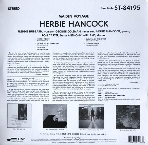 Herbie Hancock - Maiden Voyage (LP, Album, RE, 180) - Image 2