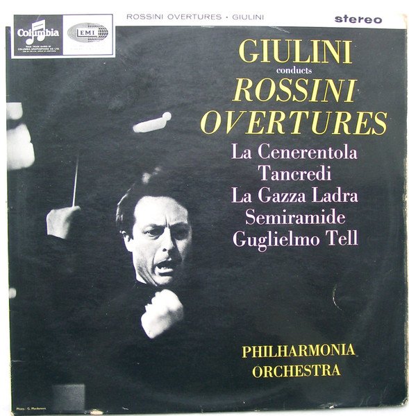 Giulini* Conducts Rossini*, Philharmonia Orchestra - Overtures (LP, Red)