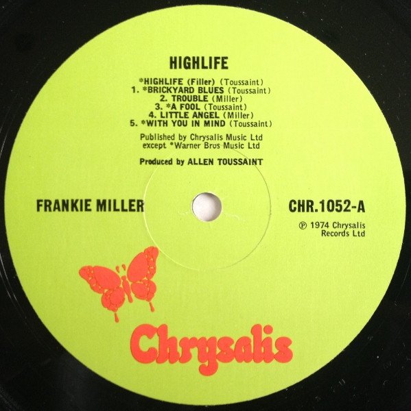 Frankie Miller - High Life (LP, Album) - Image 3