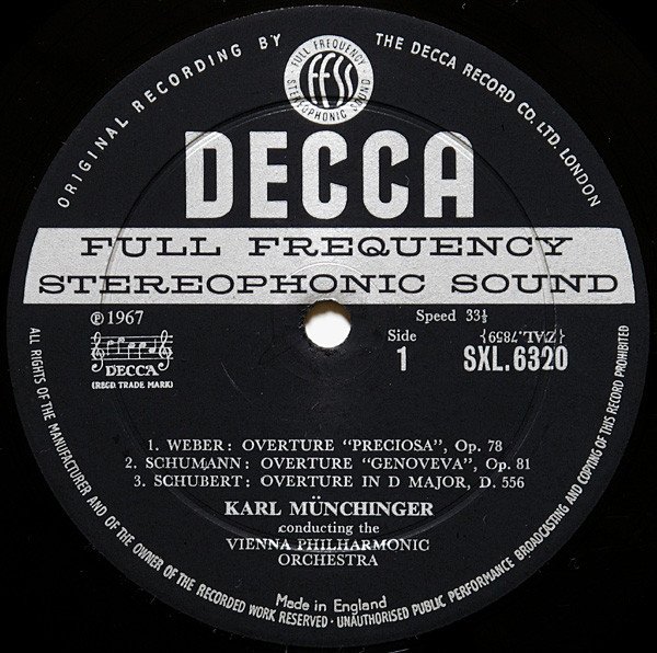 Vienna Philharmonic*, Münchinger* - Romantic Overtures (LP, ED1) - Image 3