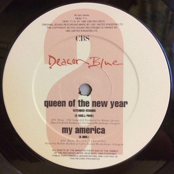 Deacon Blue - Queen Of The New Year (12", Single) - Image 3