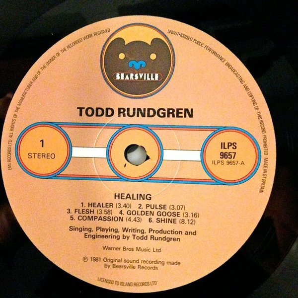 Todd Rundgren - Healing (LP, Album) - Image 3