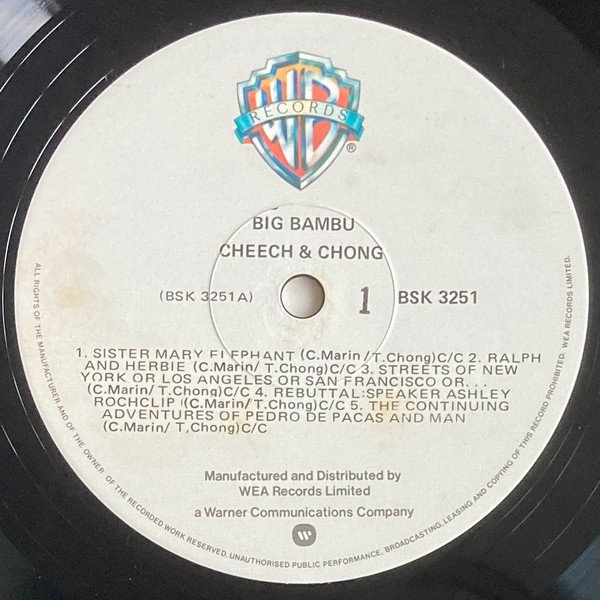 Cheech & Chong - Big Bambu (LP, Album, RE) - Image 3