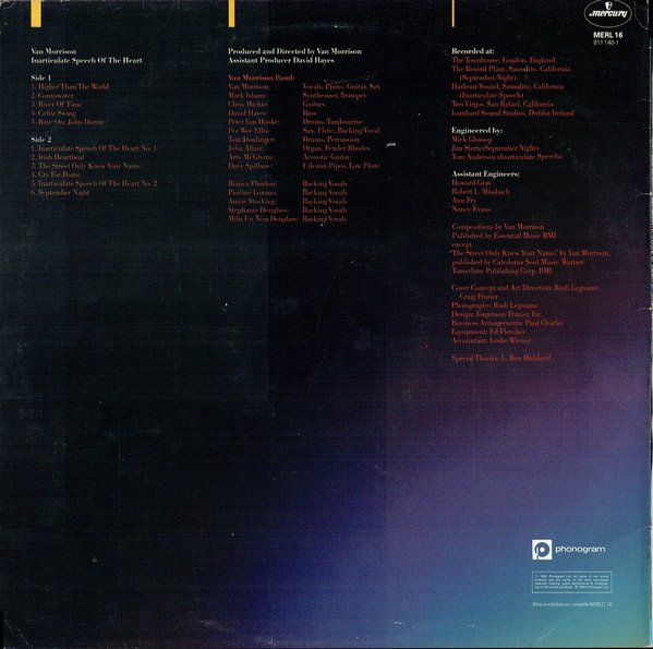 Van Morrison - Inarticulate Speech Of The Heart (LP, Album) - Image 2