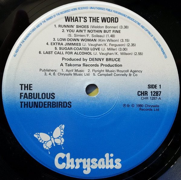 The Fabulous Thunderbirds - What's The Word (LP, Album) - Image 3