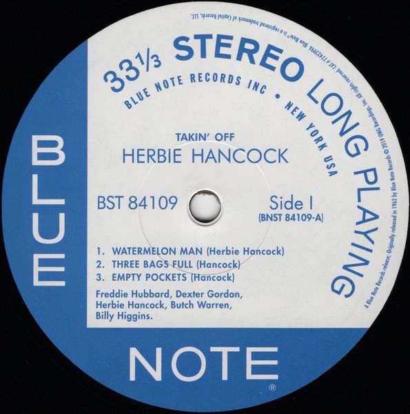 Herbie Hancock - Takin' Off (LP, Album, RE, 180) - Image 3
