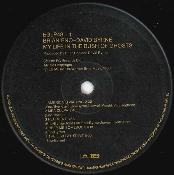 Brian Eno - David Byrne - My Life In The Bush Of Ghosts (LP, Album) - Image 3