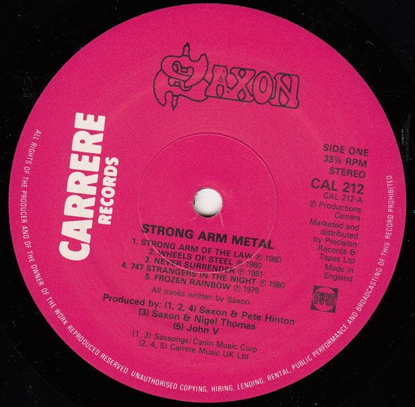 Saxon - Strong Arm Metal (LP, Comp) - Image 3