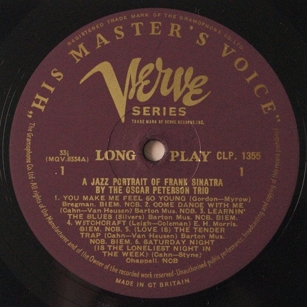 The Oscar Peterson Trio - A Jazz Portrait Of Frank Sinatra (LP, Album, Mono) - Image 3