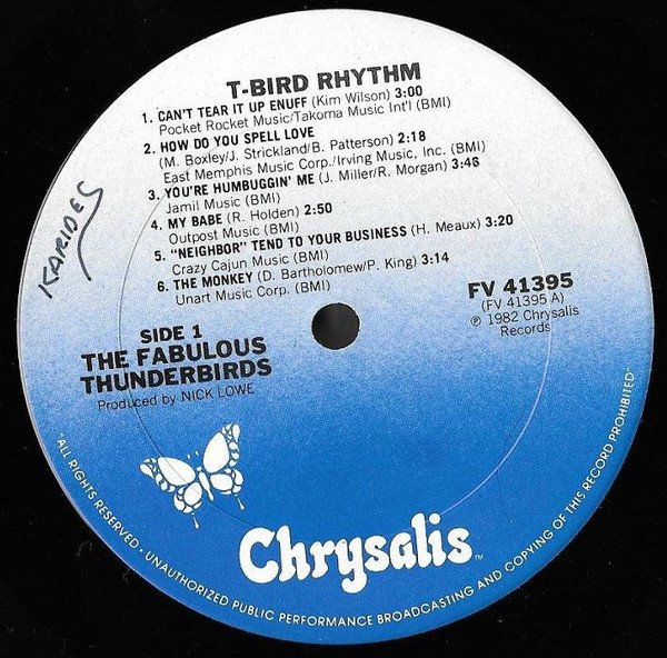 The Fabulous Thunderbirds - T-Bird Rhythm (LP, Album, RE) - Image 3