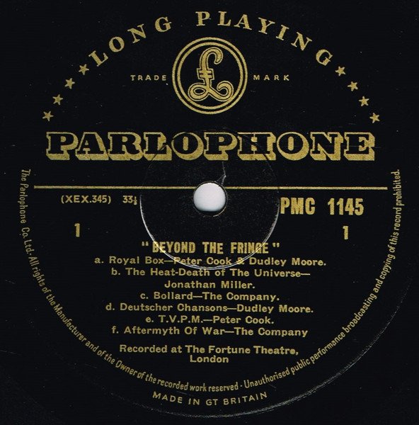 Alan Bennett * Peter Cook * Jonathan Miller (2) * Dudley Moore - Beyond The Fringe (LP, Album, Mono) - Image 3