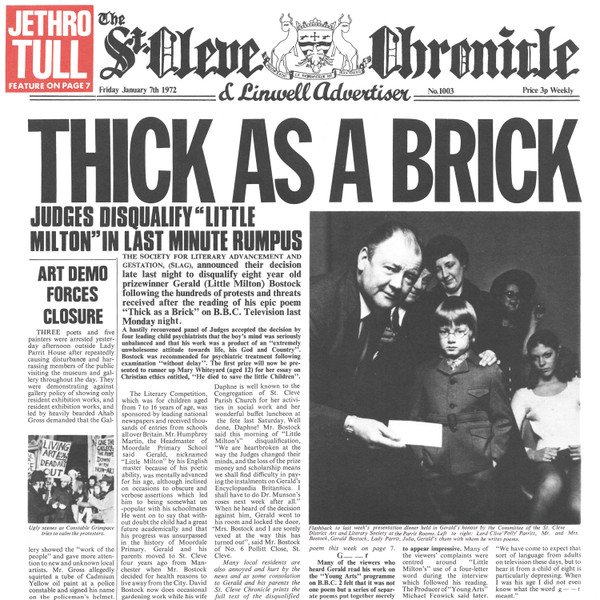 Jethro Tull - Thick As A Brick (LP, Album, RE, 50t) - Image 2