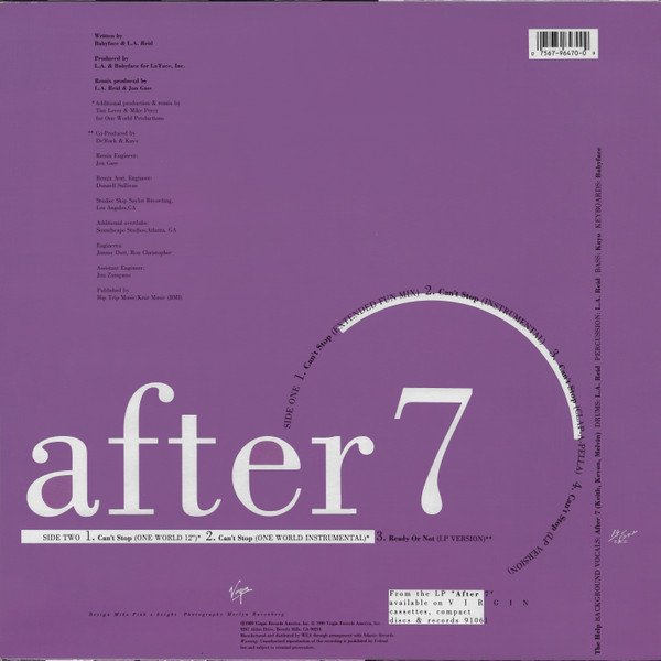 After 7 - Can't Stop (12", Single) - Image 2