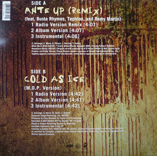 M.O.P. - Ante Up (Remix) (12") - Image 2