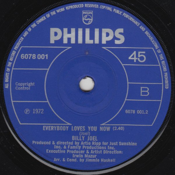 Billy Joel - She's Got A Way / Everybody Loves You Now (7", Single) - Image 2