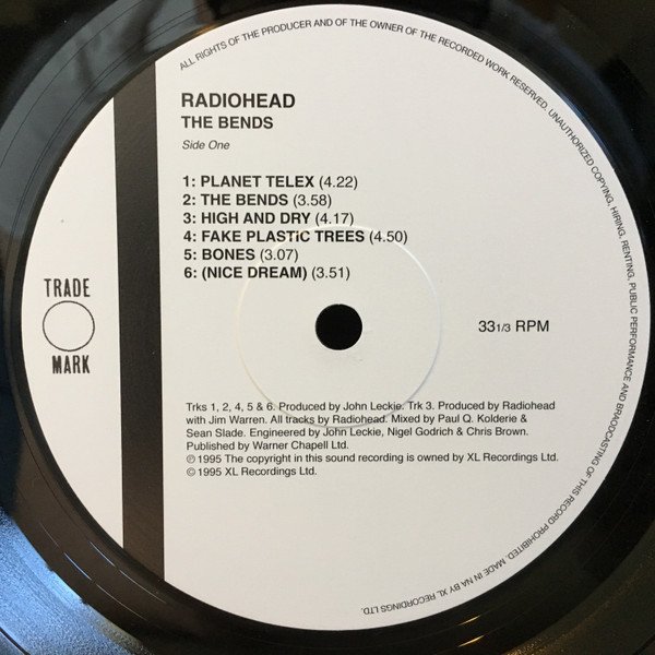 Radiohead - The Bends (LP, Album, RE) - Image 3
