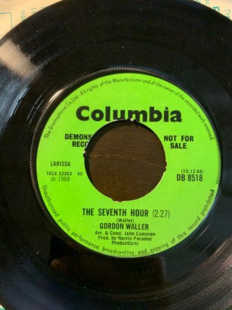 Gordon Waller - Weeping Analeah (7", Single, Promo) - Image 2