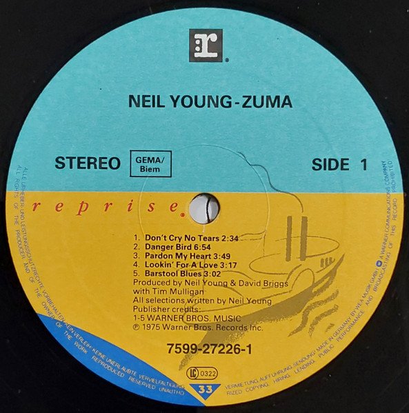 Neil Young With Crazy Horse - Zuma (LP, Album, RE) - Image 3
