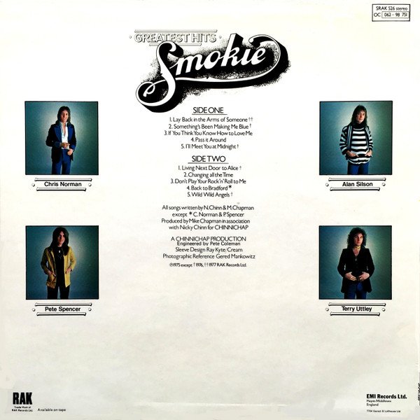 Smokie - Greatest Hits (LP, Comp, Emb) - Image 2