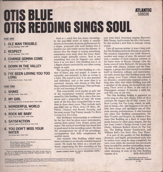 Otis Redding - Otis Blue / Otis Redding Sings Soul (LP, Album, RE) - Image 2