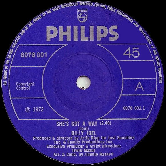 Billy Joel - She's Got A Way / Everybody Loves You Now (7", Single)