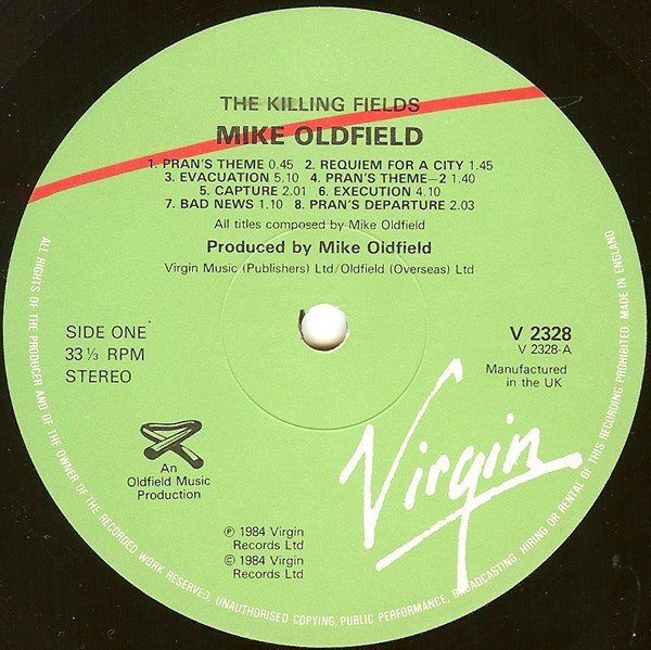 Mike Oldfield - The Killing Fields (Original Film Soundtrack) (LP, Album) - Image 3