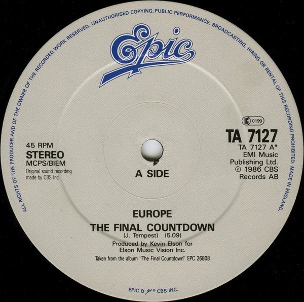 Europe (2) - The Final Countdown (12", Single) - Image 3