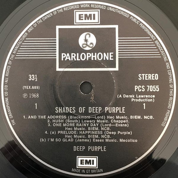 Deep Purple - Shades Of Deep Purple (LP, Album, RP) - Image 3