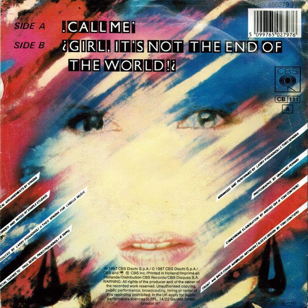 Spagna* - Call Me (7", Single) - Image 2