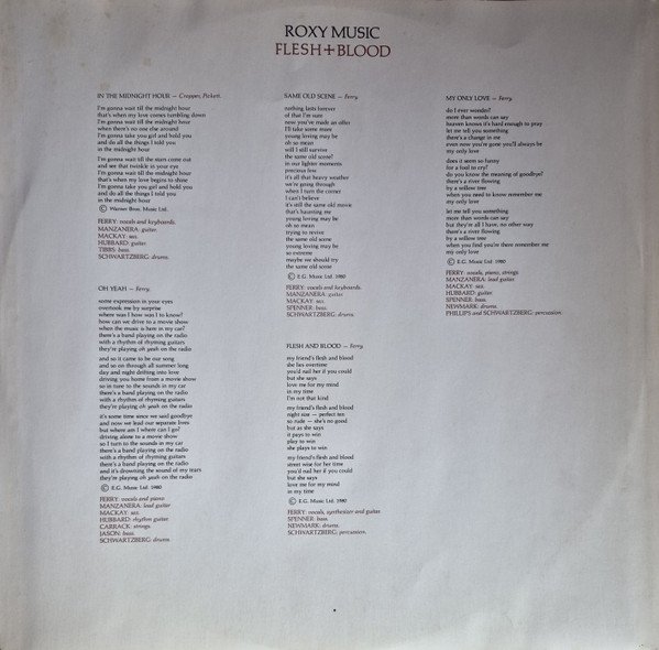 Roxy Music - Flesh + Blood (LP, Album) - Image 3