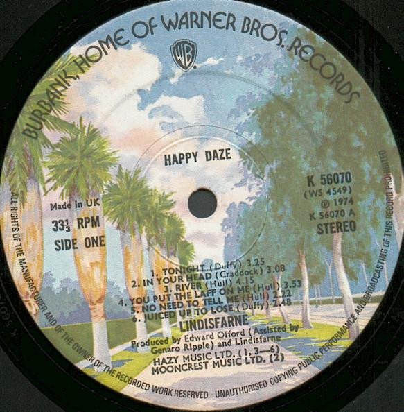 Lindisfarne - Happy Daze (LP, Album) - Image 3