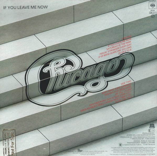 Chicago (2) - If You Leave Me Now (LP, Comp) - Image 2