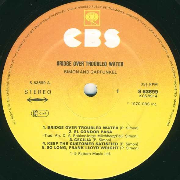 Simon And Garfunkel* - Bridge Over Troubled Water (LP, Album, RE) - Image 2